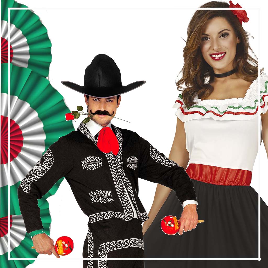 Disfraces Mejicanos para hombre, mujer, ni&ntilde;o y ni&ntilde;a